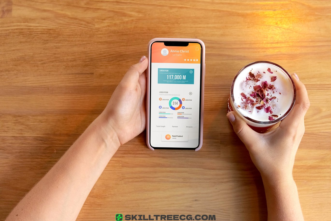 图片[2]-Mockup template: iPhone Xs Max on wooden table（816904）-技能树